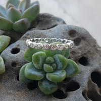Platinum  20 diamond estate eternity band - size 4.7