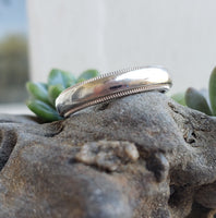Platinum Tiffany & Co mil grain 4.1mm estate band size 7