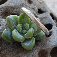 platinum 2.4mm vintage floral engraved wedding band