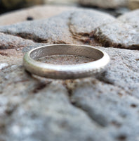 platinum 2.85mm vintage engraved wedding band