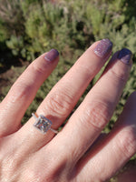 14k rose gold chrysoberyl halo ring