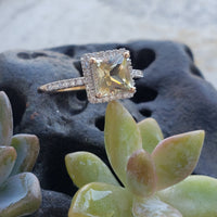 14k rose gold chrysoberyl halo ring
