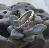 platinum 2mm vintage floral wedding band - size 6.25