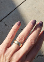14k gold 6.5mm estate wedding band  - size 9