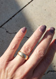 14k gold 6.5mm estate wedding band  - size 9