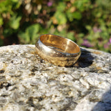 14k gold 6.5mm estate wedding band  - size 9