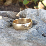 14k gold 6.5mm estate wedding band  - size 9