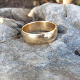14k gold 6.5mm estate wedding band  - size 9