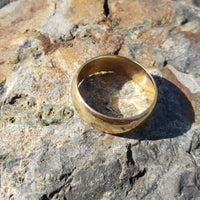 14k gold 6.5mm estate wedding band  - size 9