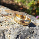 14k gold 6.5mm estate wedding band  - size 9