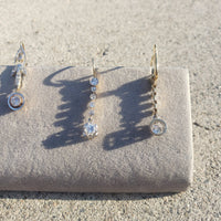 platinum top & 18k gold Edwardian old cut diamond filigree lever back earrings