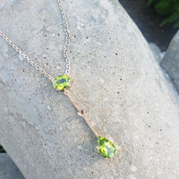 9k gold Victorian PERIDOT necklace pendant lavaliere