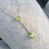 9k gold Victorian PERIDOT necklace pendant lavaliere