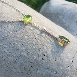 9k gold Victorian PERIDOT necklace pendant lavaliere