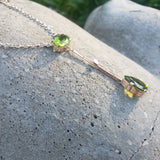 9k gold Victorian PERIDOT necklace pendant lavaliere