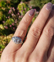 Platinum Art Deco c.1920's 1.03ct European cut diamond engagement wedding ring