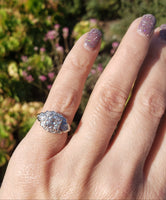 Platinum Art Deco c.1920's 1.03ct European cut diamond engagement wedding ring