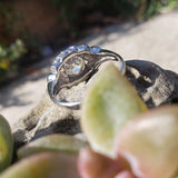 Platinum Art Deco c.1920's 1.03ct European cut diamond engagement wedding ring