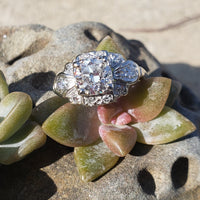 Platinum Art Deco c.1920's 1.03ct European cut diamond engagement wedding ring
