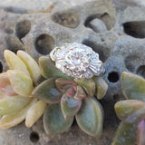 Platinum Art Deco c.1920's 1.03ct European cut diamond engagement wedding ring