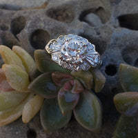 Platinum Art Deco c.1920's 1.03ct European cut diamond engagement wedding ring