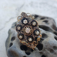 early Victorian 53 old cut diamond glove shield ring