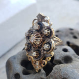early Victorian 53 old cut diamond glove shield ring
