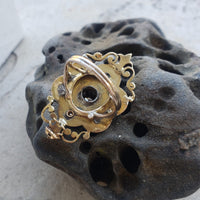 early Victorian 53 old cut diamond glove shield ring