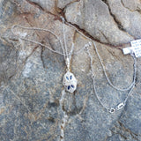 18k gold Art Deco c.1920's sapphire & diamond necklace pendant