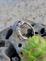 Platinum estate c.1920's Deco Ruby & Diamond Ring