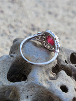 Platinum estate c.1920's Deco Ruby & Diamond Ring