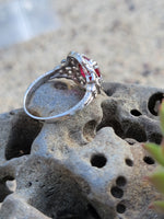 Platinum estate c.1920's Deco Ruby & Diamond Ring