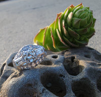 Platinum Art Deco c.1920's cushion cut diamond ring