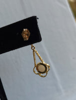 14k gold opal estate earrings