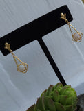 14k gold opal estate earrings