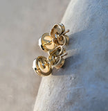 14k gold opal bezel studs