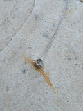 14k white gold diamond bezel slide necklace pendant