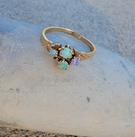 10k gold Victorian opal estate ring