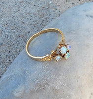 10k gold Victorian opal estate ring