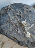 Platinum & 18k gold Deco c.1920s diamond drop necklace pendant