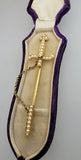 14k gold seed pearl SWORD estate pin