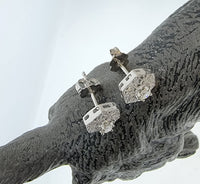 14k white gold filigree diamond studs earrings - .20ct tw