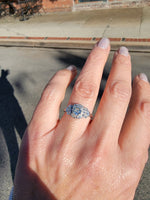 14k white gold c.1920's Art Deco diamond engagement ring - apx .75ct tw