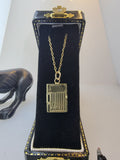 14k gold vintage locket pendant necklace