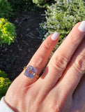 14k gold kunzite solitaire estate ring