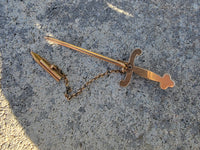 14k gold seed pearl SWORD estate pin