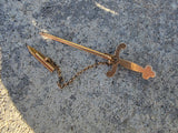 14k gold seed pearl SWORD estate pin