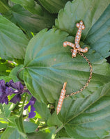 14k gold seed pearl SWORD estate pin