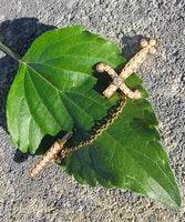 14k gold seed pearl SWORD estate pin