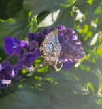 14k gold two tone 9 diamond estate Deco c.1930's ring